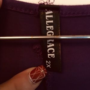 Allegrace Tops - NWOT - Purple Women’s Size 2x Cold Shoulder Shirt Allegrace Tops - NWOT - Purple Women’s Size 2x Cold Shoulder Shirt